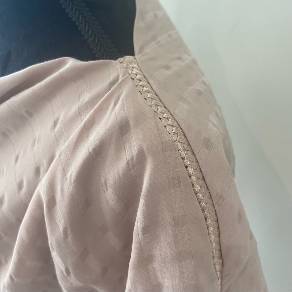 Calvin Klein Vintage Pink Blouse Cowl Neck checkered Pattern Fabric Top Size M - Picture 4 of 8